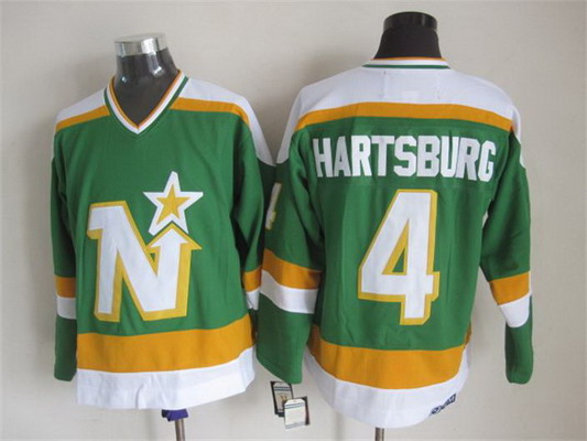 Men's Minnesota North Stars #4 Craig Hartsburg 1978-79 Green CCM Vintage Throwback Jersey Stitched