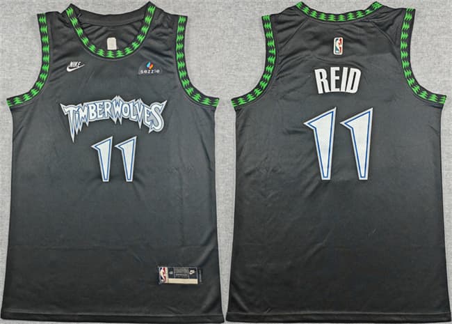 Men's Minnesota Timberwolves #11 Naz Reid Black 2025-26 Classic Edition Stitched jersey