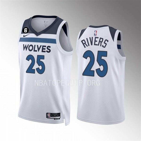 Men's Minnesota Timberwolves #25 Austin Rivers White Association Edition Player Jersey