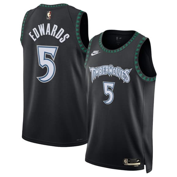 Men's Minnesota Timberwolves #5 Anthony Edwards Anthony Edwards Black 2025 Classic Edition Stitched Jersey