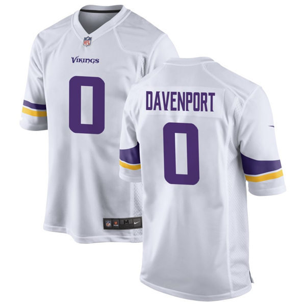 Men's Minnesota Vikings #0 Marcus Davenport Nike White Vapor Untouchable Limited Palyer Jersey