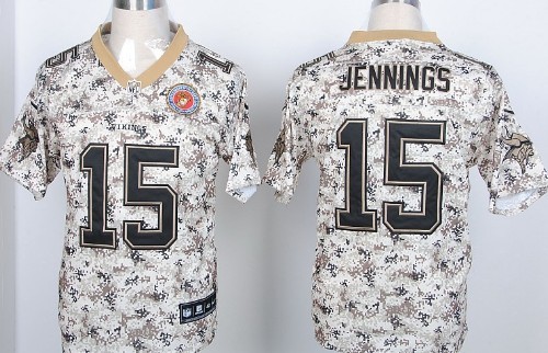 Men's Minnesota Vikings #15 Greg Jennings 2013 Nik USMC Camo Elite Jersey