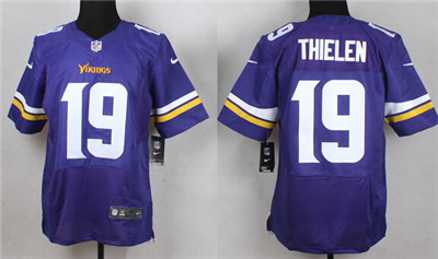 Men's Minnesota Vikings #19 Adam Thielen 2013 Nike Purple Elite Jersey