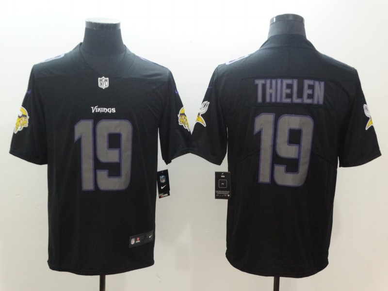 Men's Minnesota Vikings #19 Adam Thielen Nike Fashion Impact Black Limited Jersey