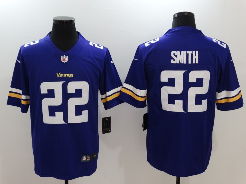 Men's Minnesota Vikings #22 Harrison Smith Nike Purple Vapor Untouchable Limited Jersey