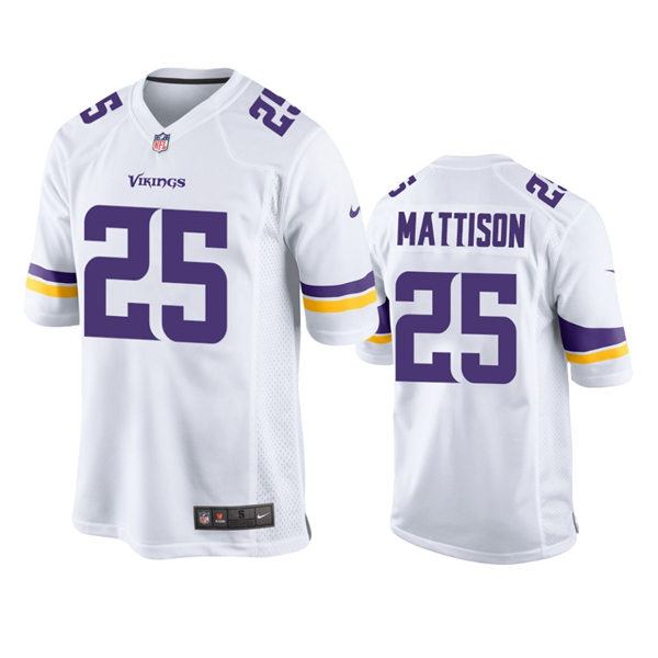 Men's Minnesota Vikings #25 Alexander Mattison Nike White Vapor Untouchable Limited Jersey