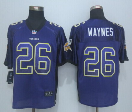 Men's Minnesota Vikings #26 Trae Waynes Nike Drift Fashion Purple Elite Jersey