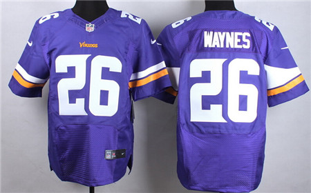 Men's Minnesota Vikings #26 Trae Waynes Purple Nik Elite Jersey
