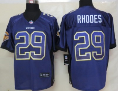 Men's Minnesota Vikings #29 Xavier Rhodes 2013 Nik Drift Fashion Purple Elite Jersey