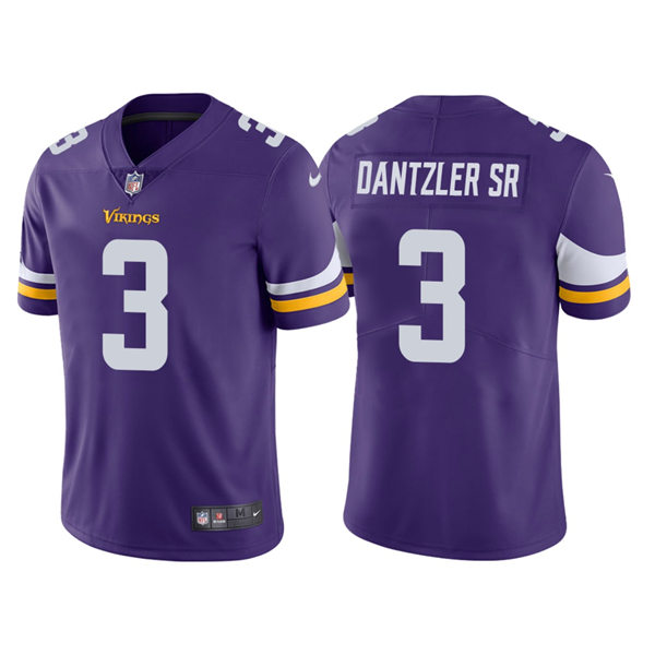 Men's Minnesota Vikings #3 Cameron Dantzler Nike Purple Vapor Untouchable Limited Jersey