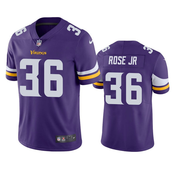 Men's Minnesota Vikings #36 A.J. Rose Jr. Nike Purple Vapor Untouchable Limited Jersey