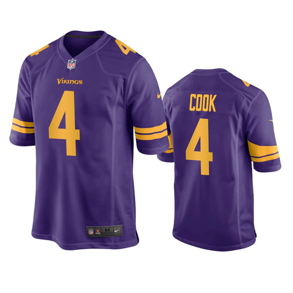 Men's Minnesota Vikings #4 Dalvin Cook Nike Purple Color Rush Vapor Untouchable Limited Jersey