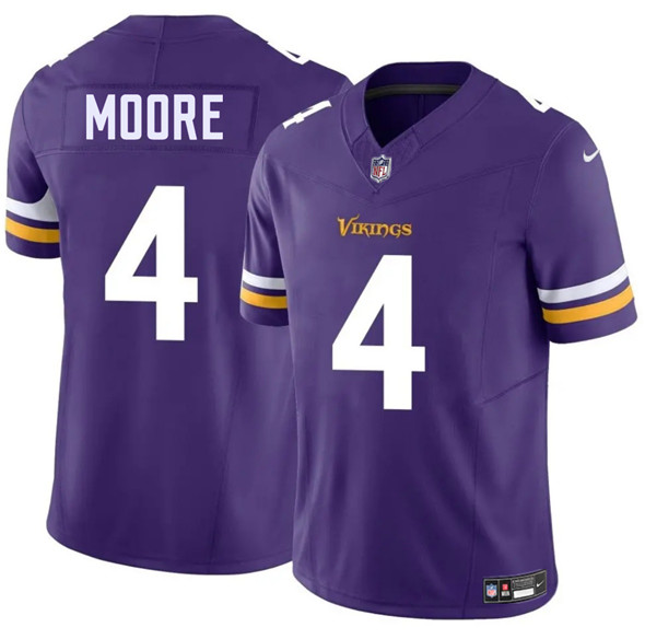 Men's Minnesota Vikings #4 Rondale Moore Purple 2025 F.U.S.E. Vapor Untouchable Limited Football Stitched Jersey