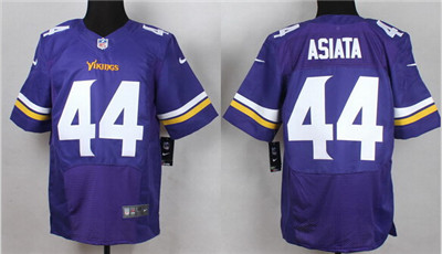 Men's Minnesota Vikings #44 Matt Asiata 2013 Nike Purple Elite Jersey