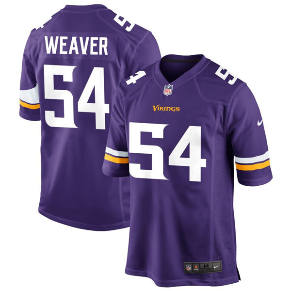 Men's Minnesota Vikings #54 Curtis Weaver Nike Purple Vapor Untouchable Limited Palyer Jersey