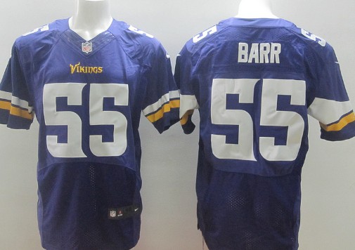 Men's Minnesota Vikings #55 Barr Anthony 2013 Purple Nik Elite Jersey