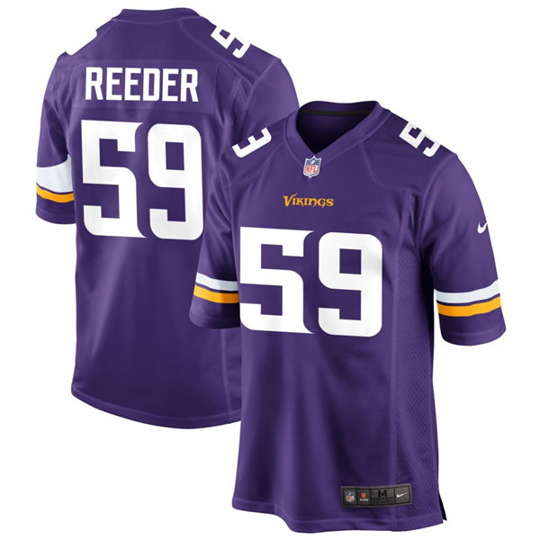 Men's Minnesota Vikings #59 Troy Reeder Nike Purple Vapor Untouchable Limited Palyer Jersey