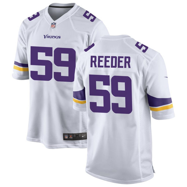 Men's Minnesota Vikings #59 Troy Reeder Nike White Vapor Untouchable Limited Palyer Jersey