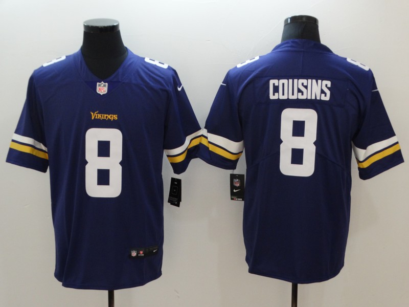 Men's Minnesota Vikings #8 Kirk Cousins Nike Purple Vapor Untouchable Limited Jersey