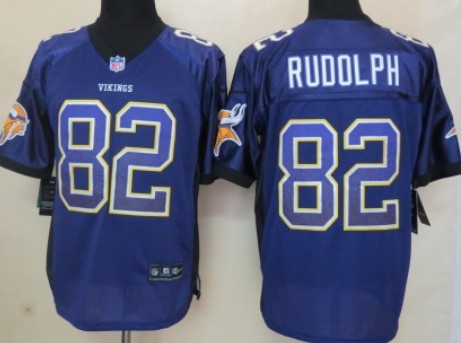 Men's Minnesota Vikings #82 Kyle Rudolph 2013 Nik Drift Fashion Purple Elite Jersey