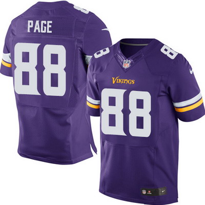 Men's Minnesota Vikings #88 Alan Page Purple Team Color Elite Jersey