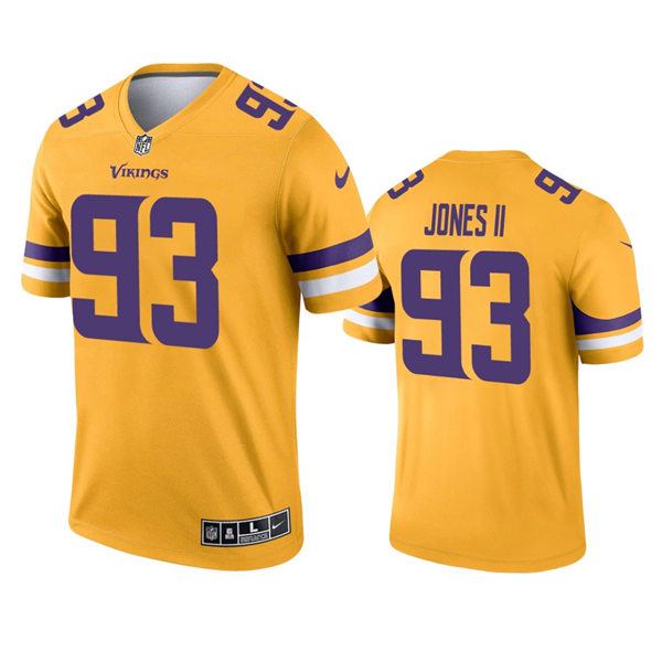 Men's Minnesota Vikings #93 Patrick Jones II Nike Gold Inverted Limited Jersey