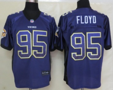 Men's Minnesota Vikings #95 Sharrif Floyd 2013 Nik Drift Fashion Purple Elite Jersey