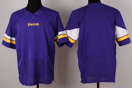 Men's Minnesota Vikings Blank Purple Elite Jersey