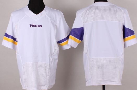 Men's Minnesota Vikings Blank White White Nik Elite Jersey