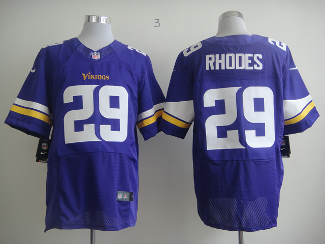 Men's Minnesota Vikings NIK Elite Jersey #29 Xavier Rhodes Purple 2013 New