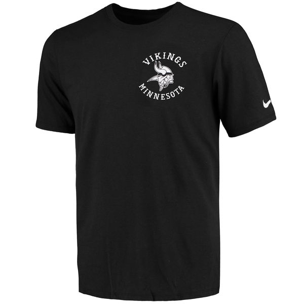 Men's Minnesota Vikings Nike Black Helmet Tri Blend T-Shirt