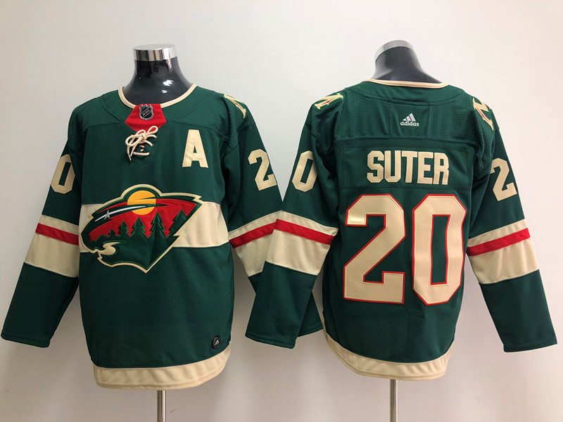 Men's Minnesota Wild #20 Ryan Suter Home Green Adidas NHL JERSEYS Stitched