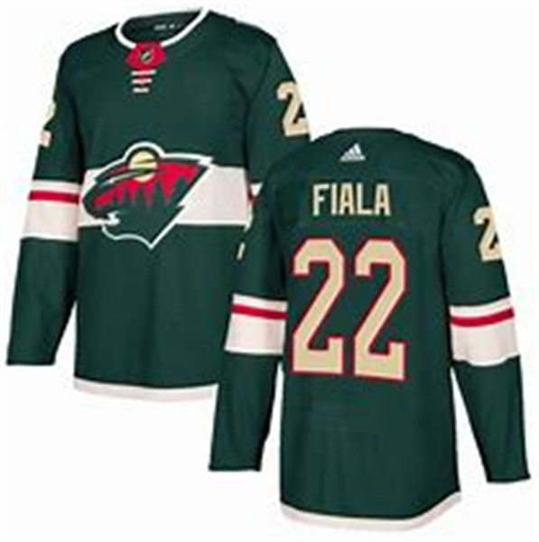 Men's Minnesota Wild #22 Kevin Fiala Home Green Adidas NHL JERSEYS Stitched