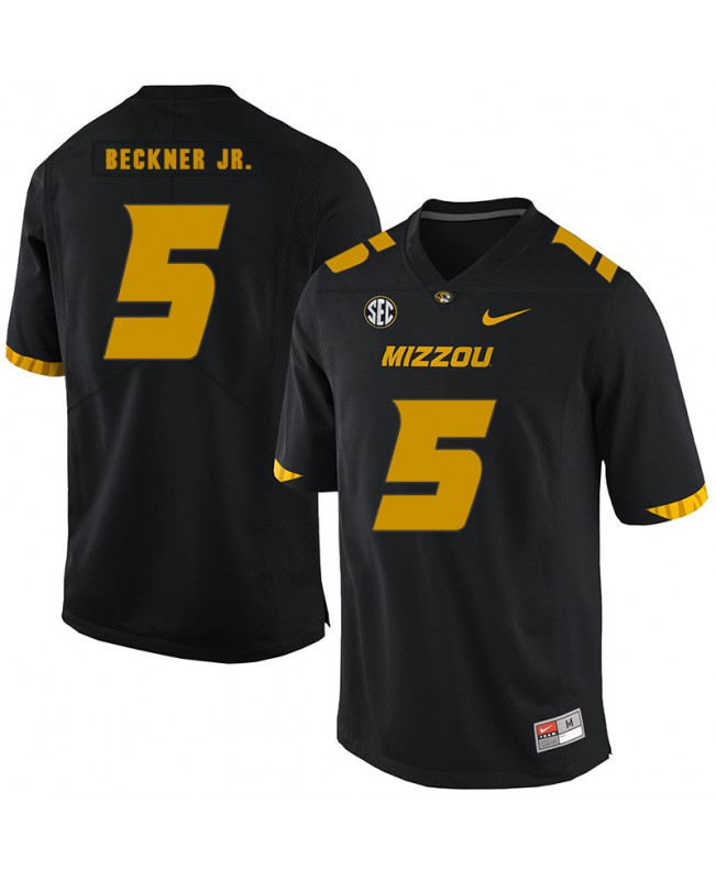 Men's Missouri Tigers #5 Terry Beckner Jr. Nike Black Football Jersey