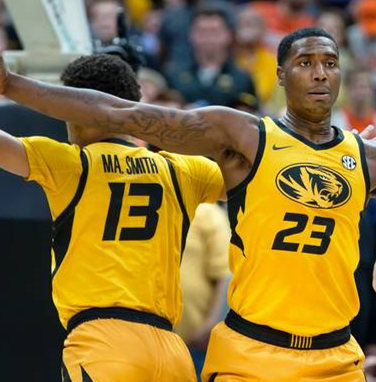 Men's Missouri Tigers Custom 2020-21 Nike Gold Team Logo Basketball Jersey