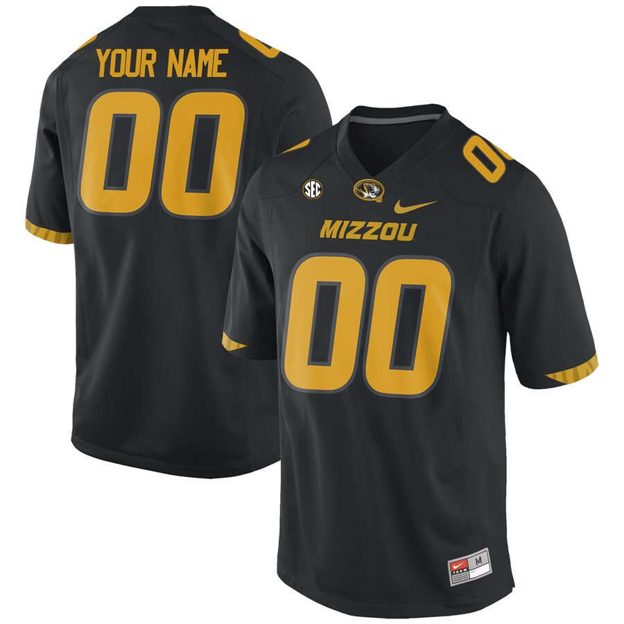 Men's Missouri Tigers Custom Nike Black Football Jersey
