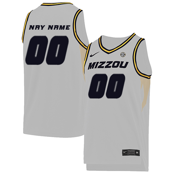 Men's Missouri Tigers Custom Nike White Basketball Jersey