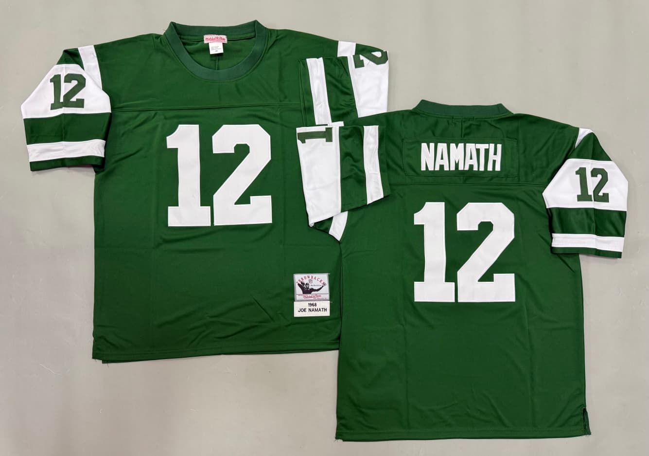 Men's Mitchell & Ness Joe Namath Kelly Green New York Jets Legacy Replica Jersey