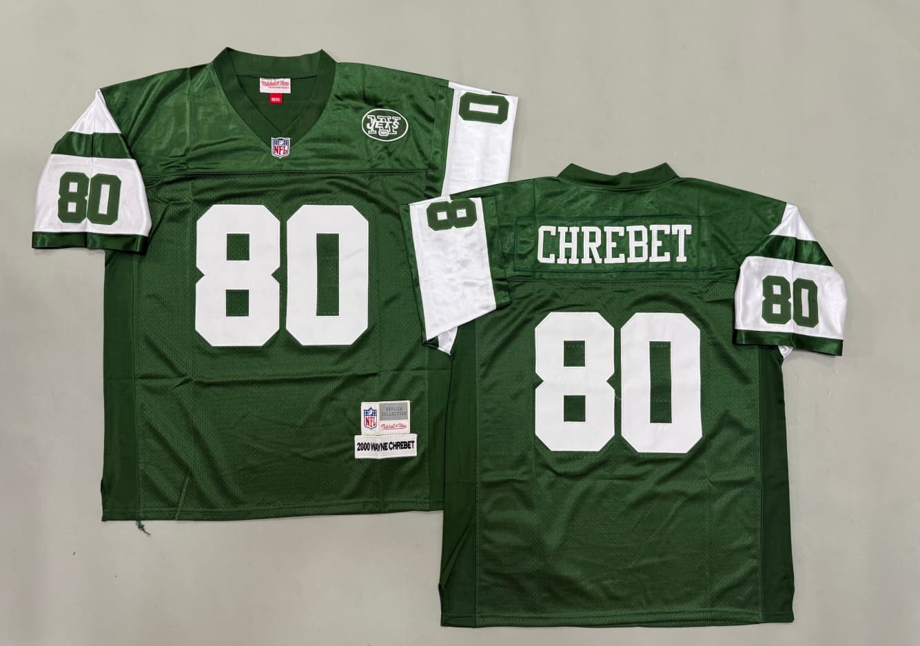 Men's Mitchell & Ness Wayne Chrebet Green New York Jets Legacy Replica Jersey