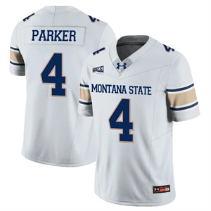 Men's Montana State Bobcat Football Jersey - All Stitched Bryson Parker - 4