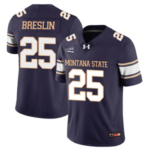 Men's Montana State Bobcat Football Jersey - All Stitched Cale Breslin -  25