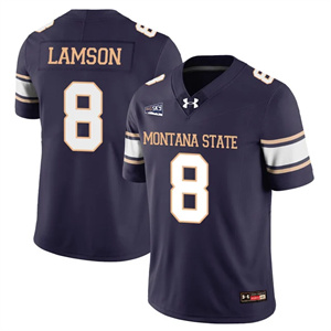 Men's Montana State Bobcat Football Jersey - All Stitched Justin Lamson  - 8