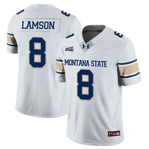 Men's Montana State Bobcat Football Jersey - All Stitched Justin Lamson - 8