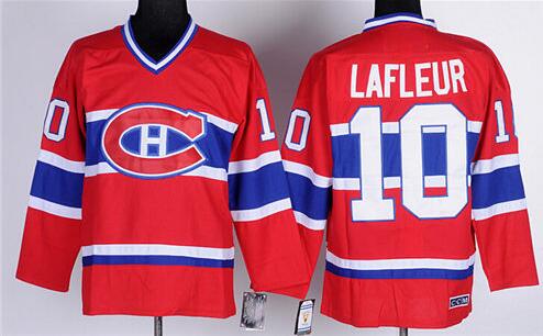 Men's Montreal Canadiens #10 Guy Lafleur Red CCM Jersey Stitched
