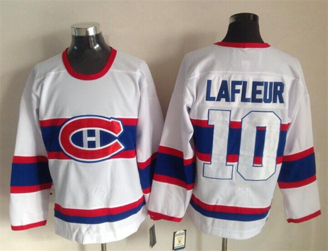 Men's Montreal Canadiens #10 Guy Lafleur Red Throwback CCM Jersey Stitched