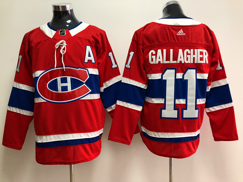 Men's Montreal Canadiens #11 Brendan Gallagher adidas Red Hockey Jersey Stitched