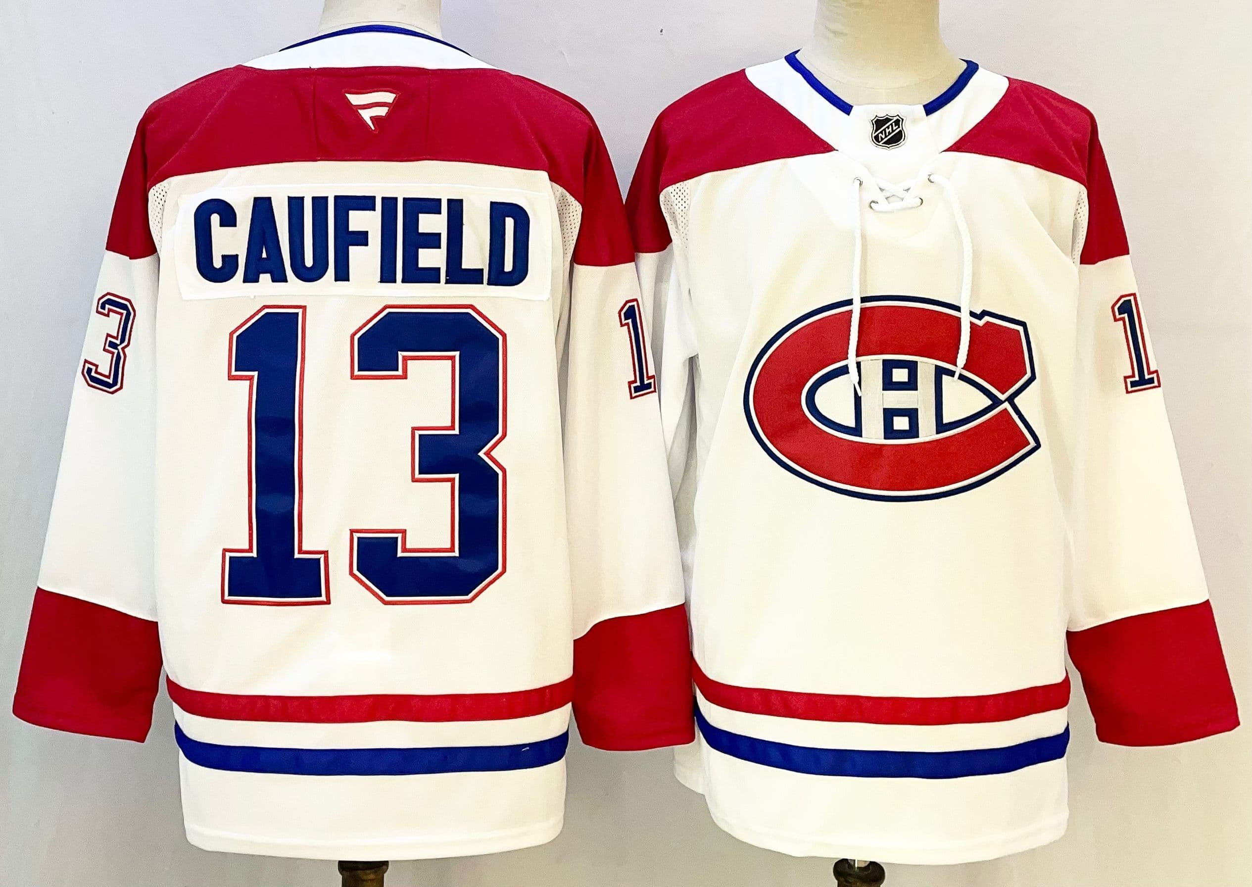 Men's Montreal Canadiens #13 Cole Caufield  Authentic Jersey