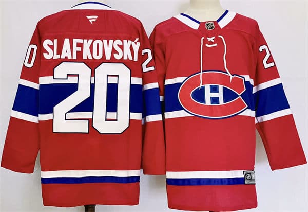 Men's Montreal Canadiens #20 Juraj Slafkovsky Home Red Jersey