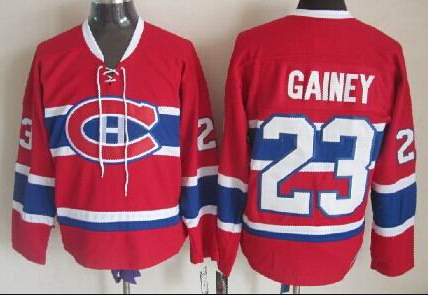 Men's Montreal Canadiens #23 Bob Gainey Red Throwback CCM Jersey Stitched