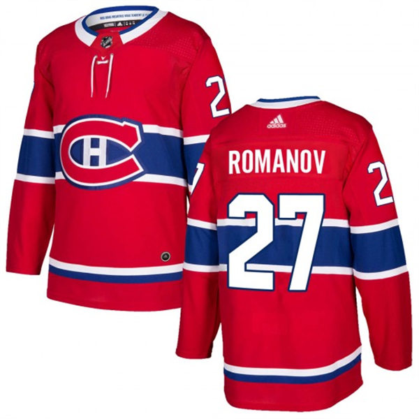 Men's Montreal Canadiens #27 Alexander Romanov adidas Home Red Jersey Stitched